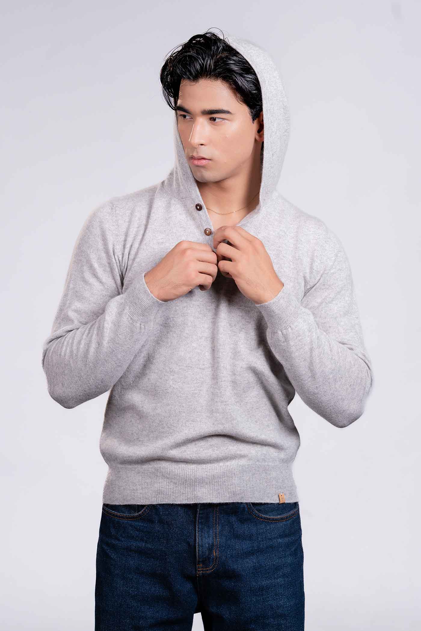 The Loom and Peak men's-cashmere-hoodie-image