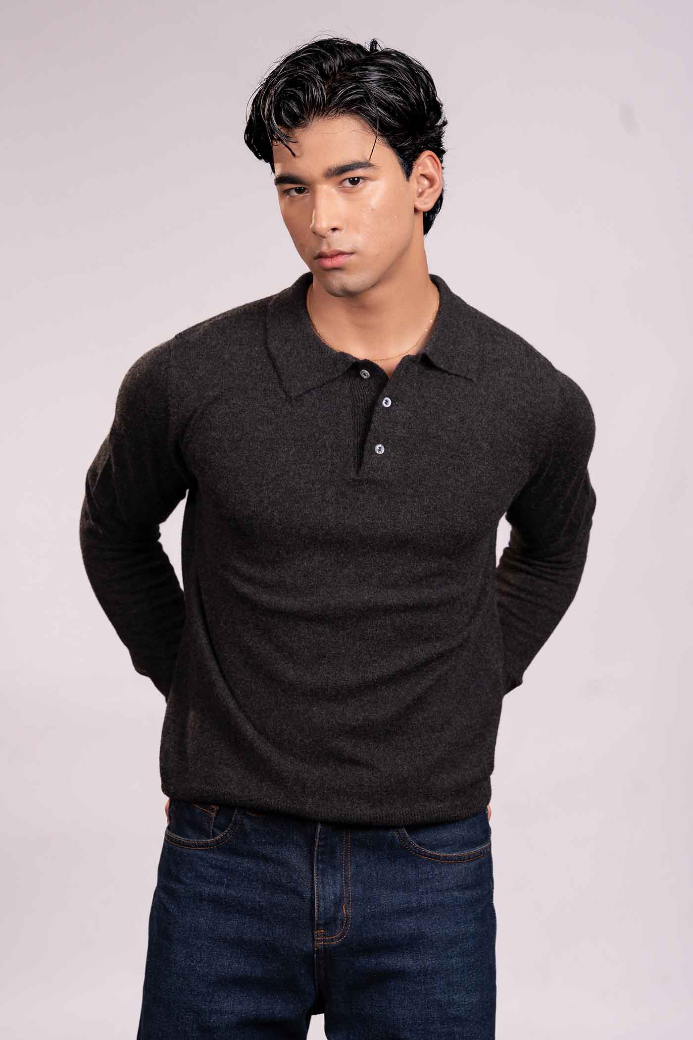 The Loom and Peak Pure Cashmere Men's Polo - Image 4