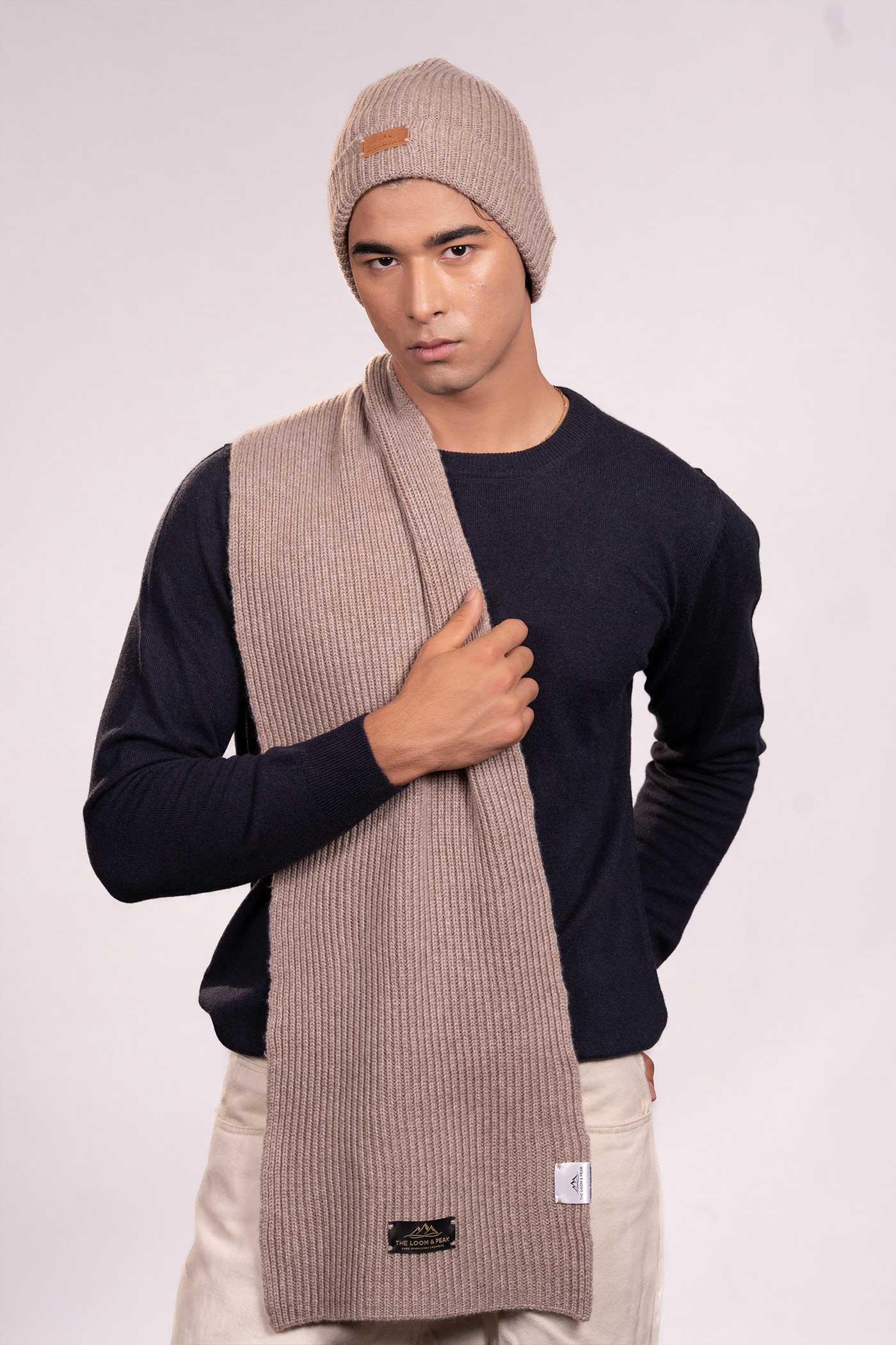 The Loom and Peak Men Ribbed Scarf
