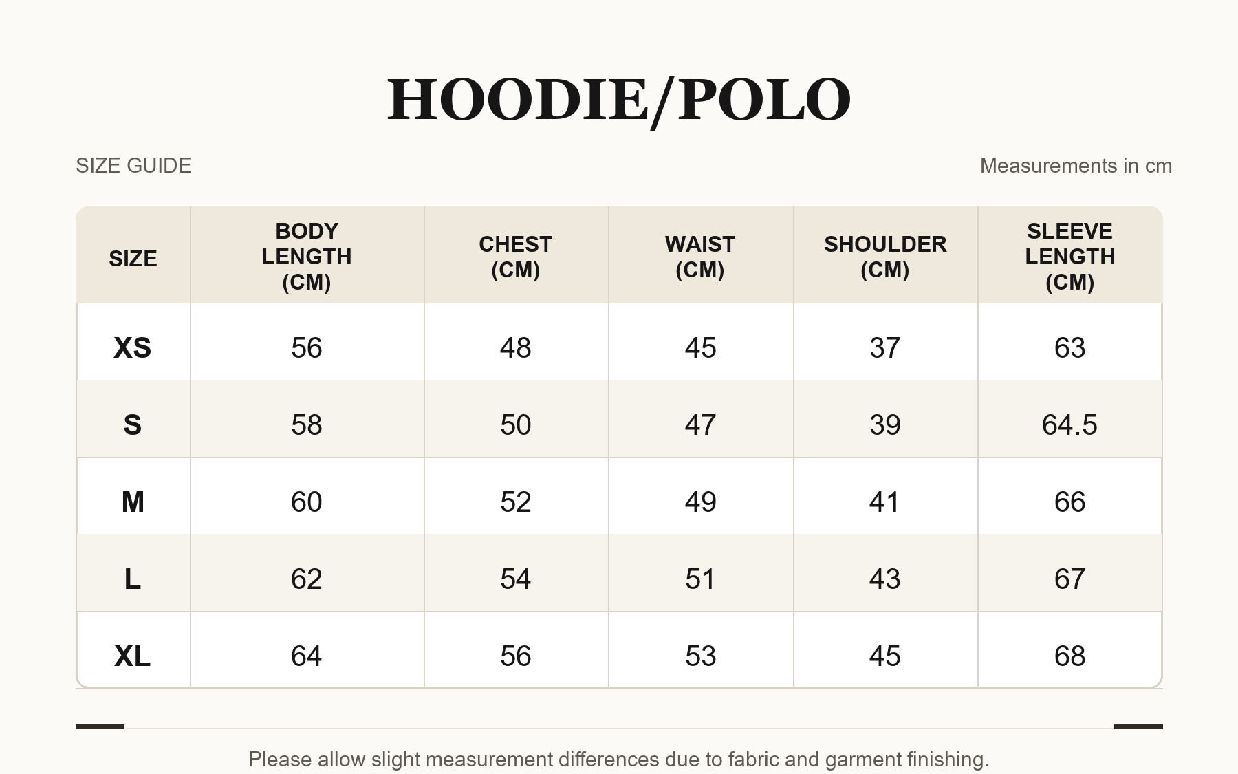 The Loom and Peak theloompeak-size-guide-hoodie-polo-clean