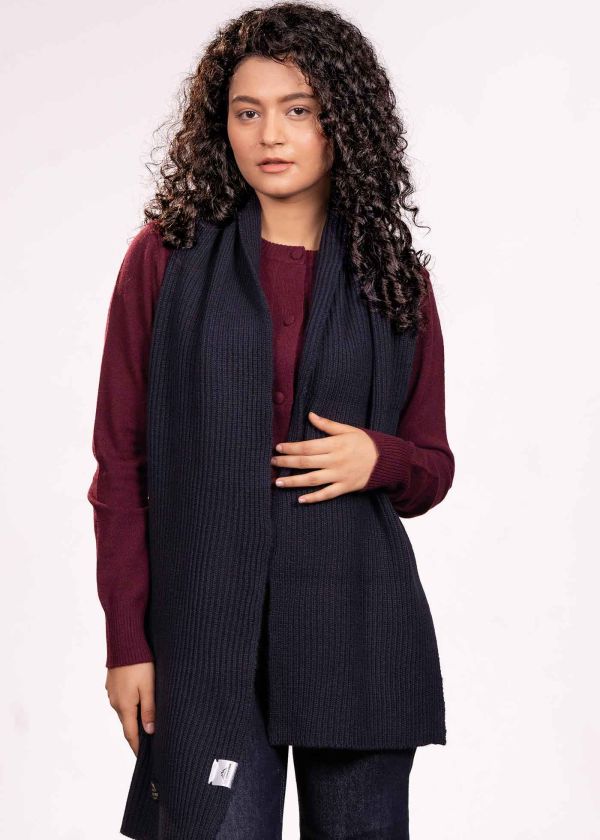 The Loom and Peak Premium Cashmere Ribbed Scarf