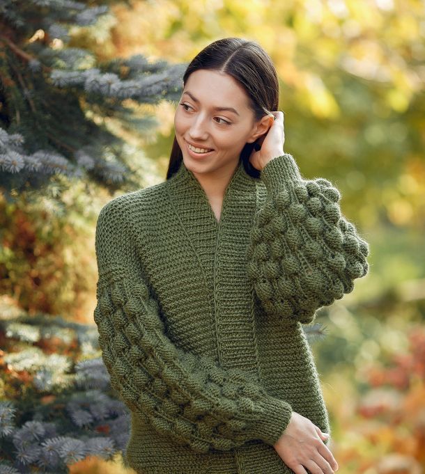 women in a cashmere sweater