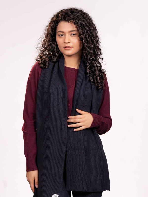 The Loom and Peak Premium Cashmere Ribbed Scarf